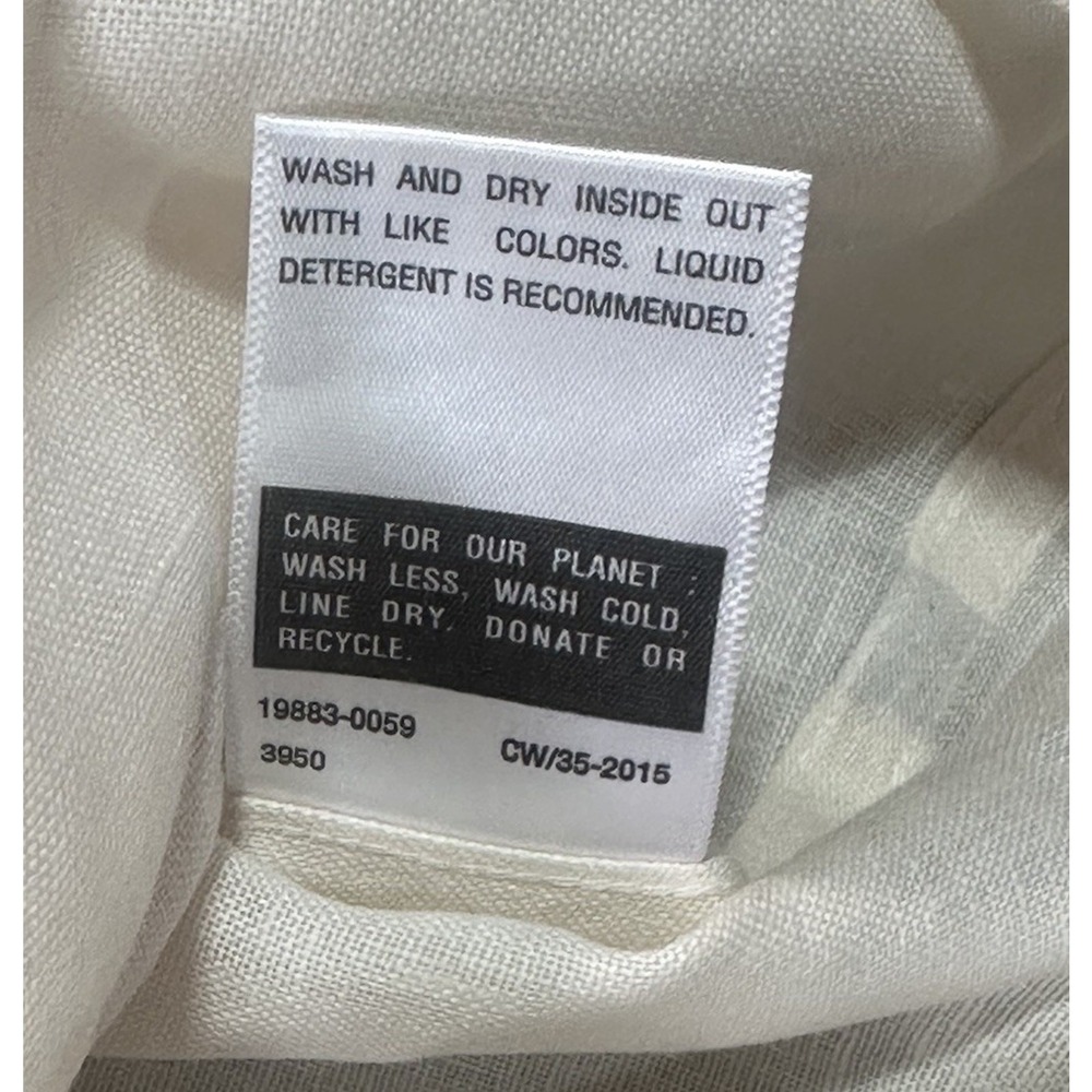 Levi's Redloop Cream Button Up Collared 100% Line… - image 8